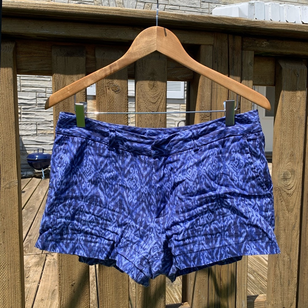 Linen Tribal Print Shorts